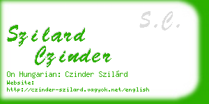 szilard czinder business card